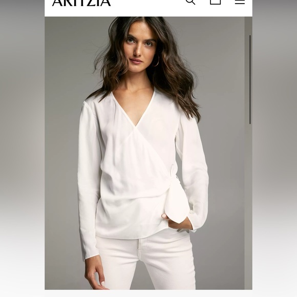 Aritzia Wren Blouse white XXS - Picture 2 of 7